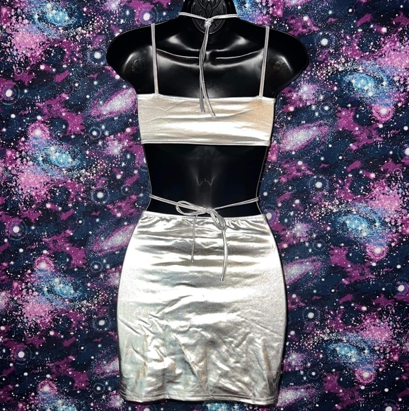 Dolls Kill Chrome To The Front Cut-Out Dress - Picture 2 of 3